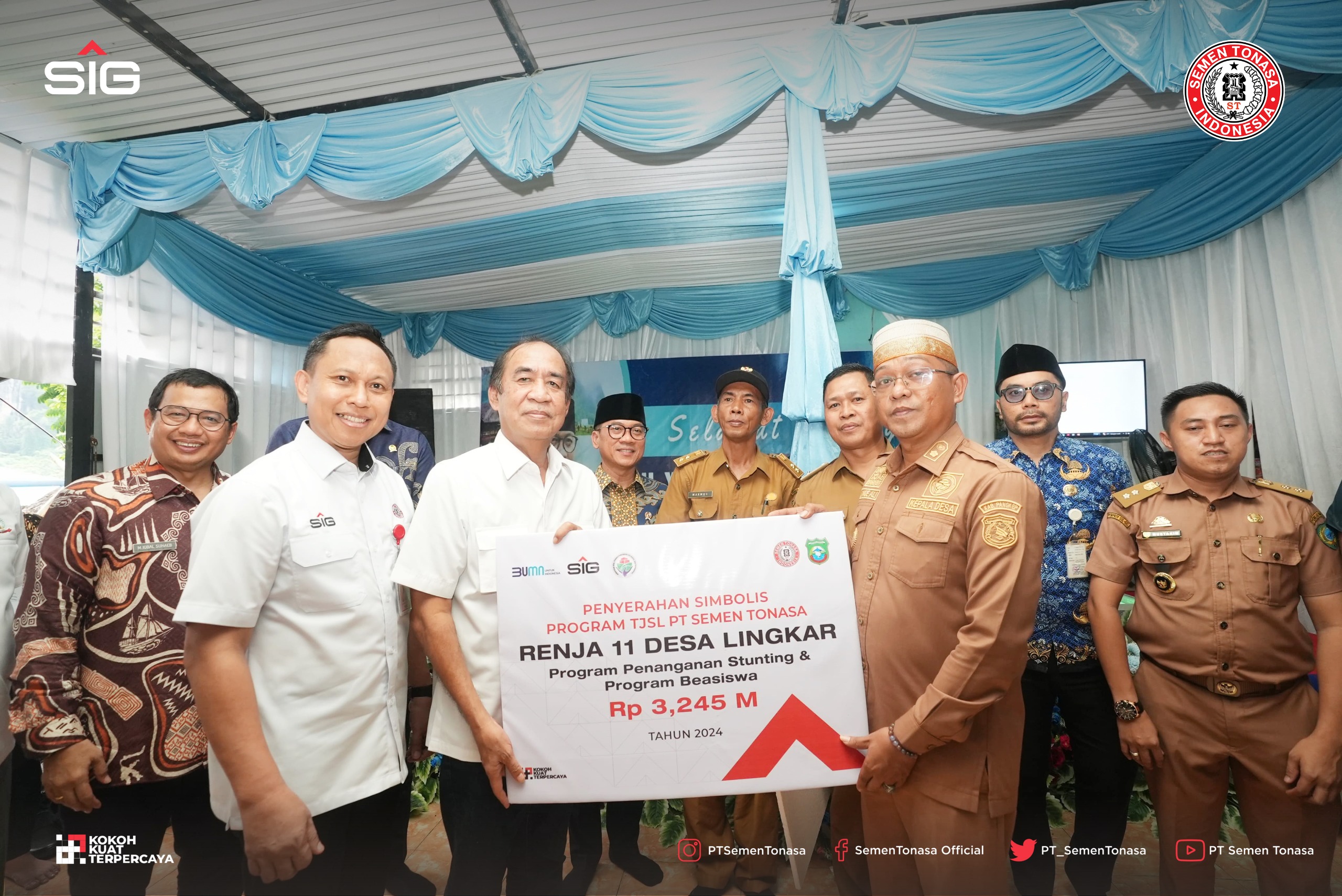 PT Semen Tonasa Salurkan Bantuan Untuk Tingkatkan Kesejahteraan Masyarakat Di Sekitar Perusahaan