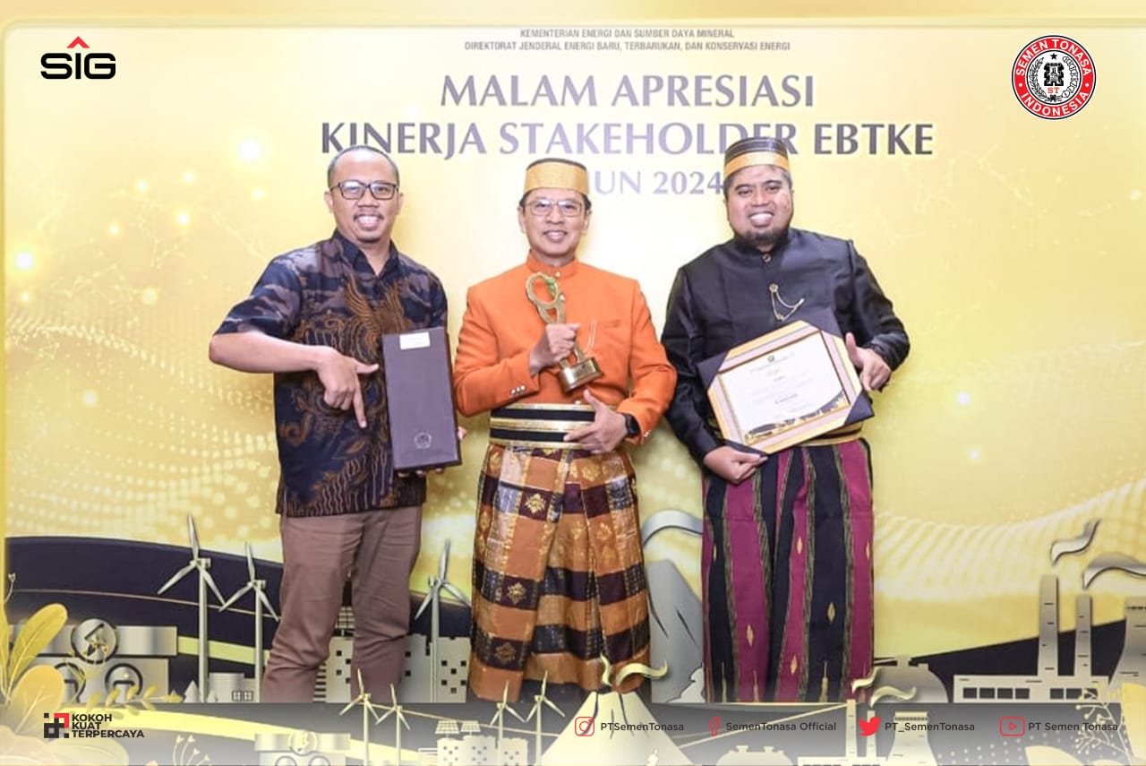 Semen Tonasa Kembali Torehkan Prestasi Dengan Penghargaan Dari Kementerian ESDM Pada Ajang Apresiasi Kinerja Stakeholder EBTKE
