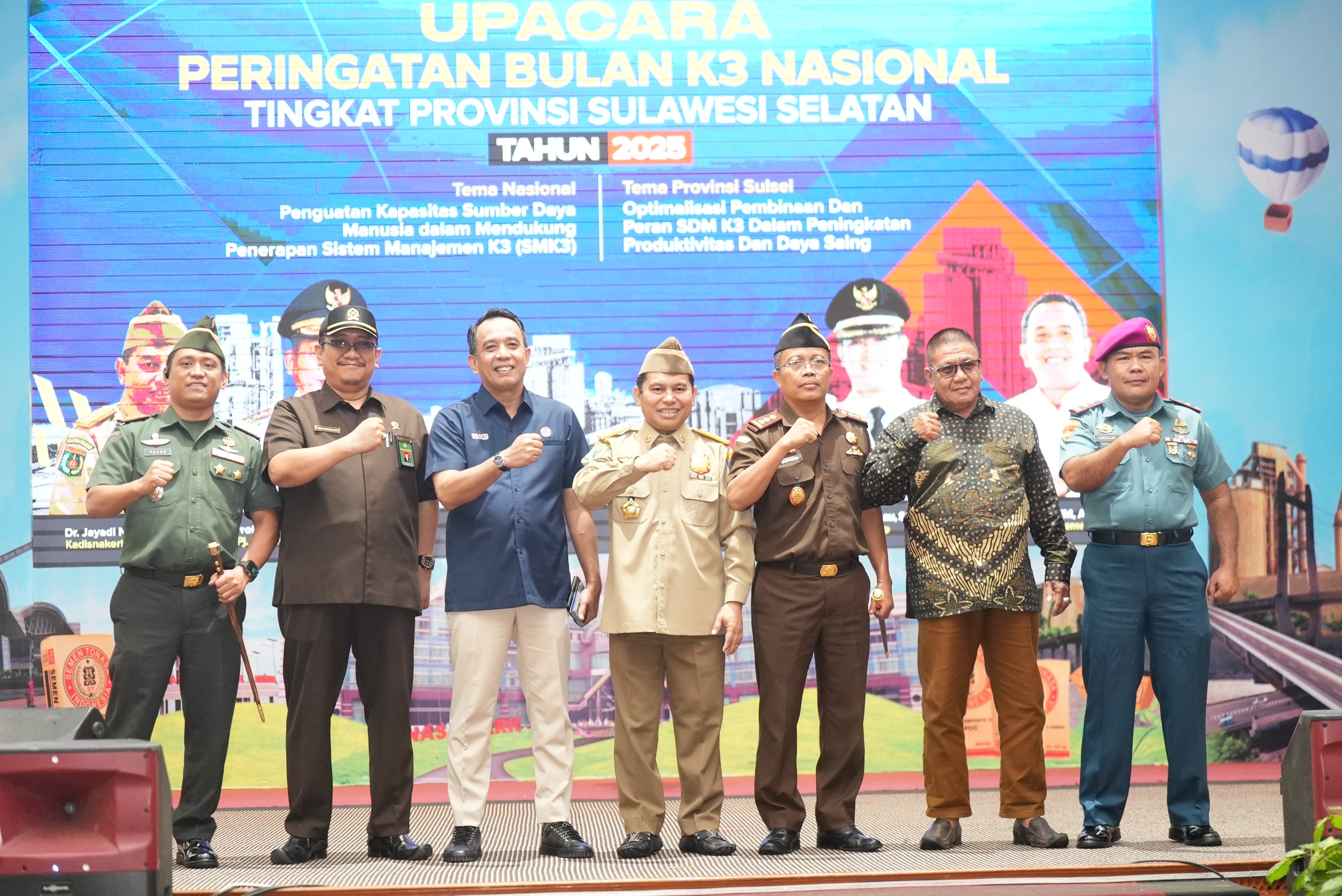 Upacara Bulan K3 Tingkat Provinsi Sulsel Digelar DI Semen Tonasa