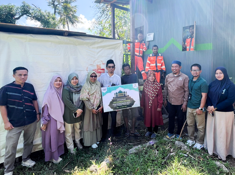 UPZ Semen Tonasa Salurkan Bantuan Bedah Rumah untuk Empat Keluarga Kurang Mampu