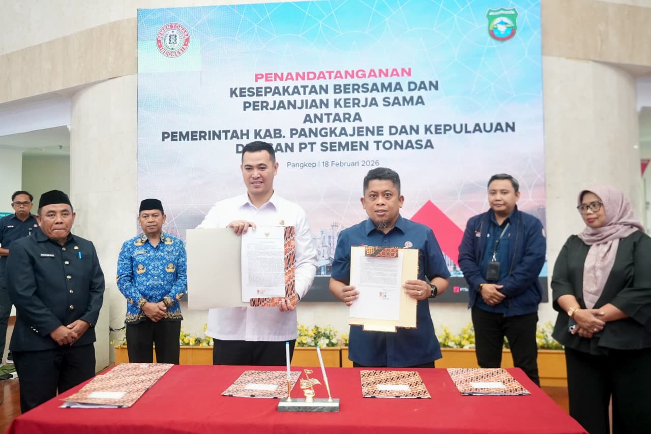 PT Semen Tonasa Perkuat Kolaborasi, Melalui Penandatanganan Kesepakatan Bersama dengan Pemkab Pangkep